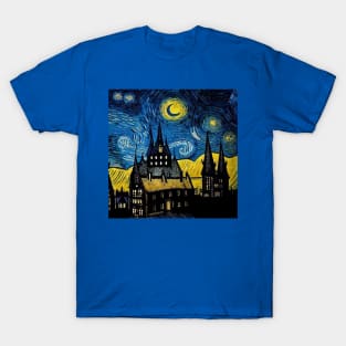 Starry Night Wizarding School Van Gogh T-Shirt